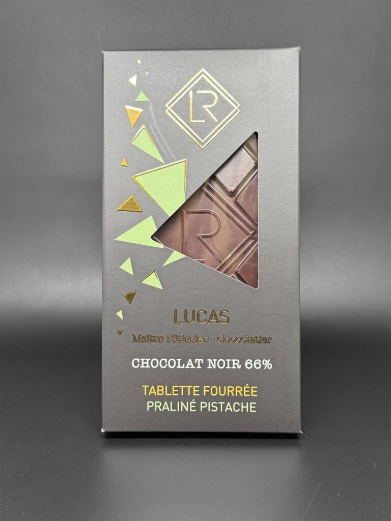 La Tablette Fourree Chocolat Noir Praline Pistache