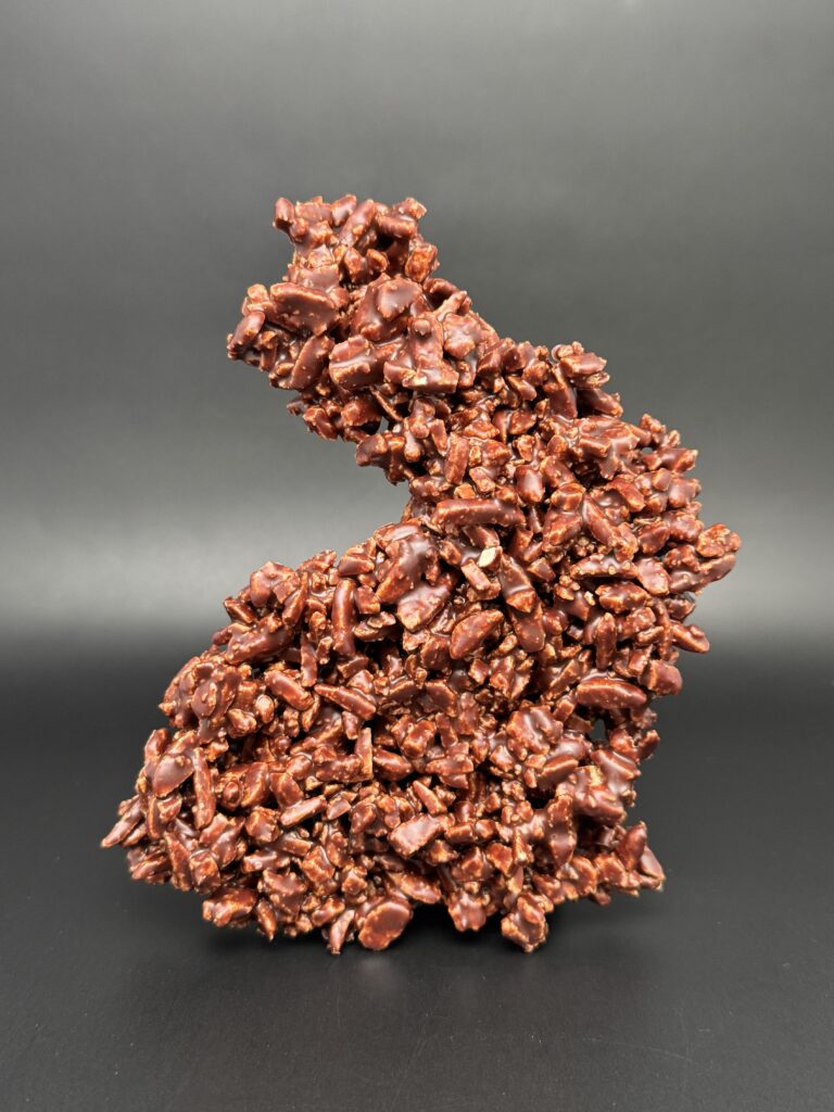 La tablette Lapin – Chocolat noir façon « Amandes rochers »